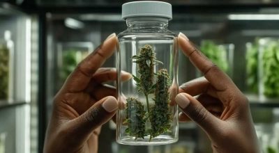 THC potency testing using scientific lab equipment